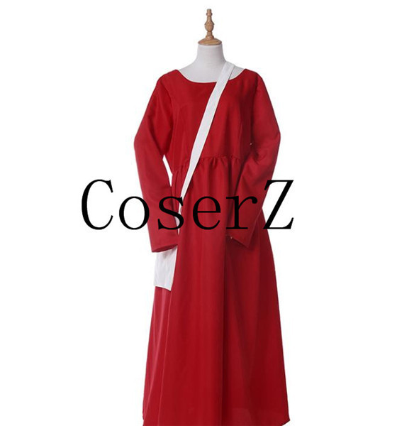 The Handmaid's Tale Long Red Robe Full Set Party Costumes - Women