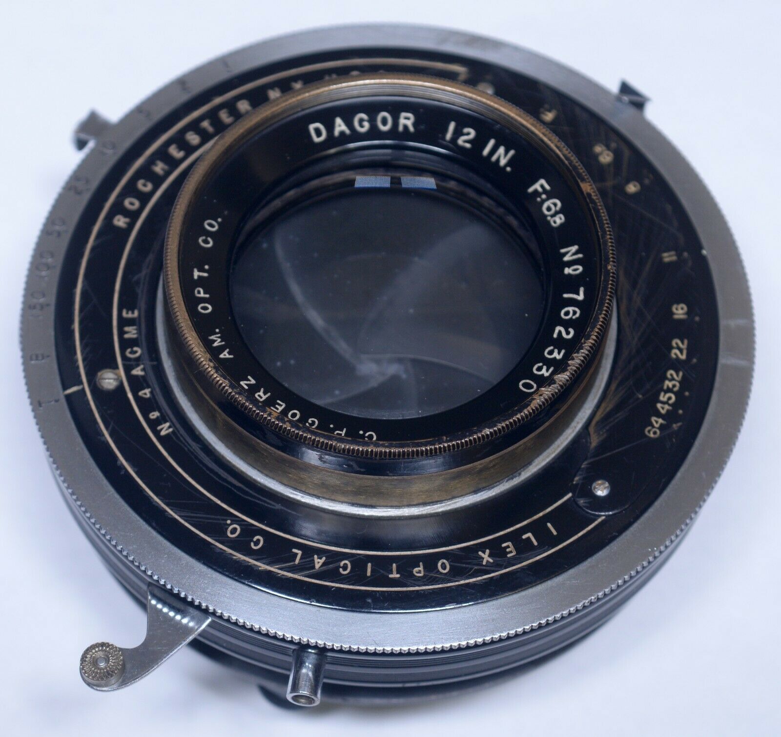 Goerz Dagor 12in F 6.8 Ilex Optical Vintage Large Format Shutter Lens 