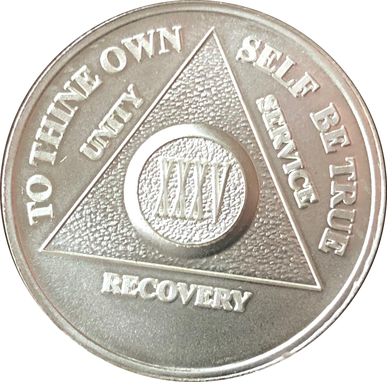 25 Year .999 Fine Silver AA Alcoholics Anonymous Medallion Chip Coin XXV