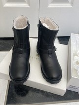 NIB 100% AUTH Gucci Kids Leather Upper Shearling Biker Boots  Sz 34 - $394.02