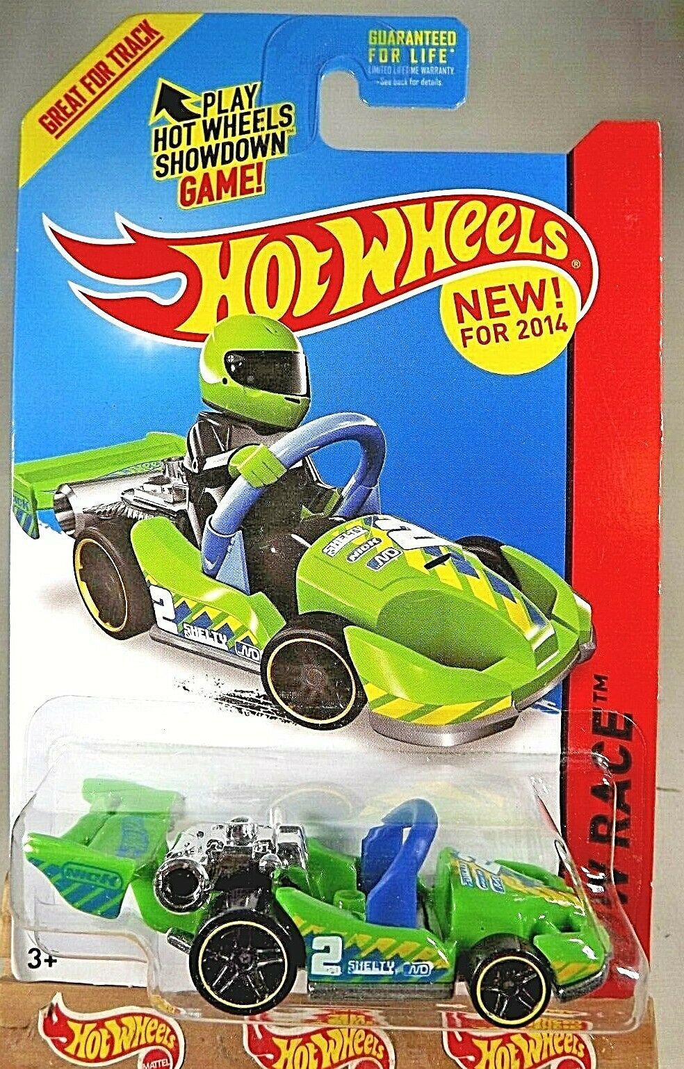 2014 Hot Wheels #165 HW Race-Track Aces LET'S GO Green Variation w ...