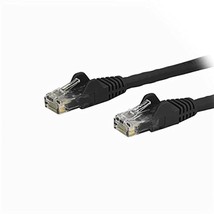 StarTech Cat6 Patch Cable  12 ft  Black Ethernet Cable  Snagless RJ45 Cable  - $17.99
