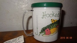 Finished/Completed Hooked on Fishing Coffee cup mug  Cross Stitch - $26.20