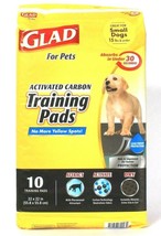 1 Bag Glad For Pets Activated Carbon 22" X 22" 10 Ct Small Dogs Training Sheets