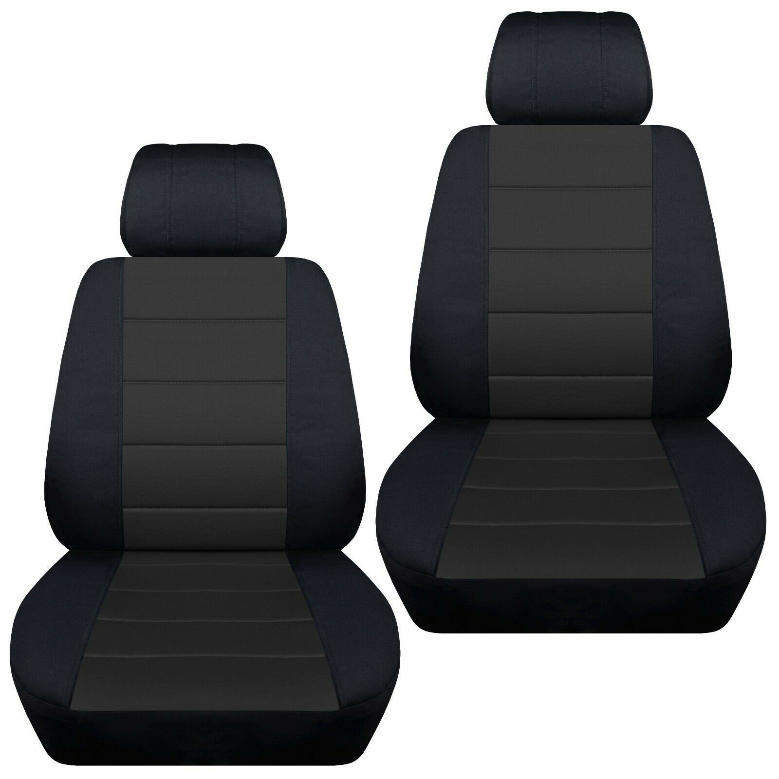 Front set car seat covers fits 20072019 Honda Fit black and charcoal