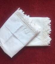 Set of Vintage 30s Intricate Crocheted Full Edge Pillowcases