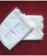 Set of Vintage 30s Intricate Crocheted Full Edge Pillowcases - $30.00