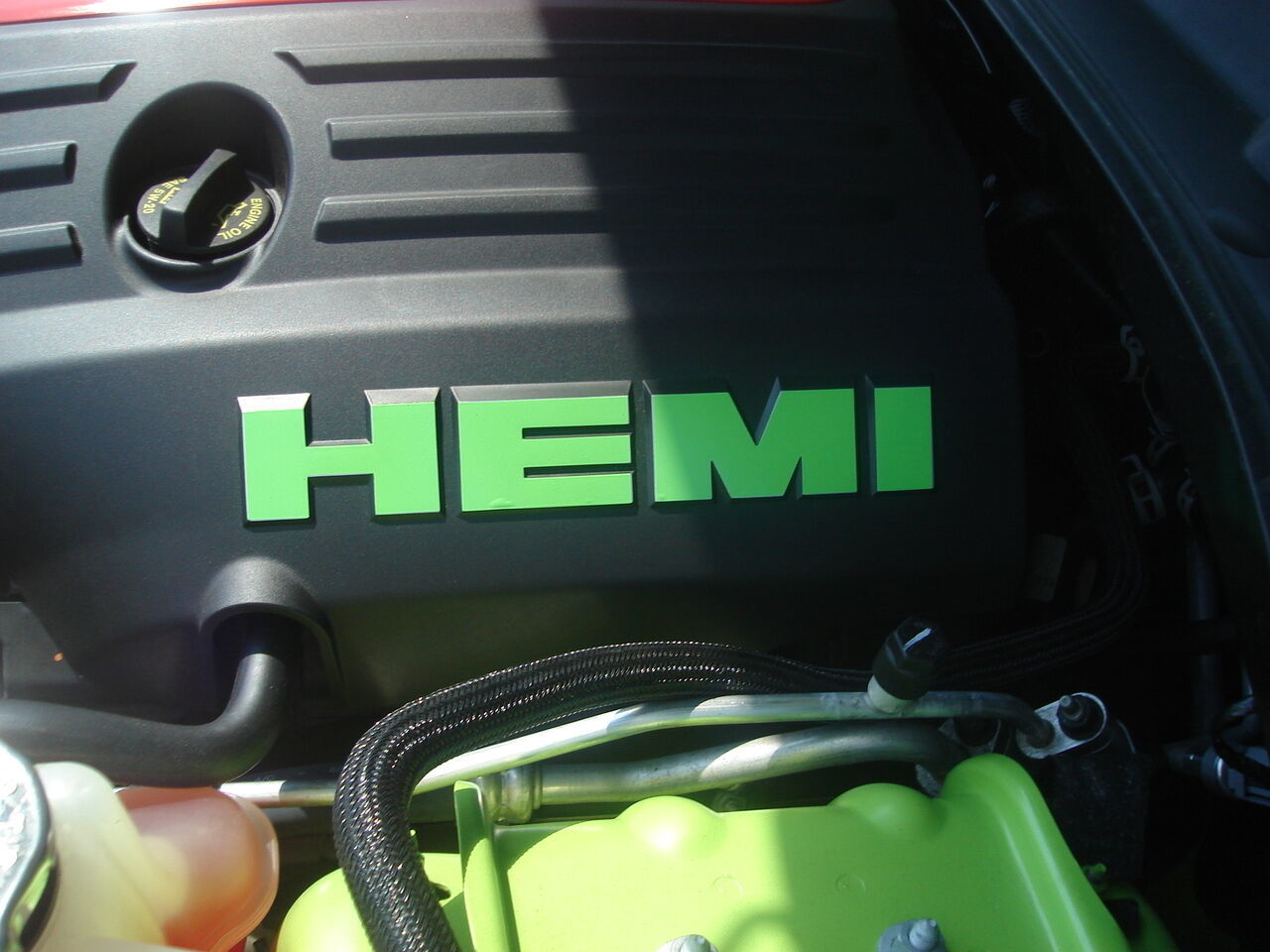 HEMI Engine Cover Decals (pair) for Charger and Challenger  5.7 Liter