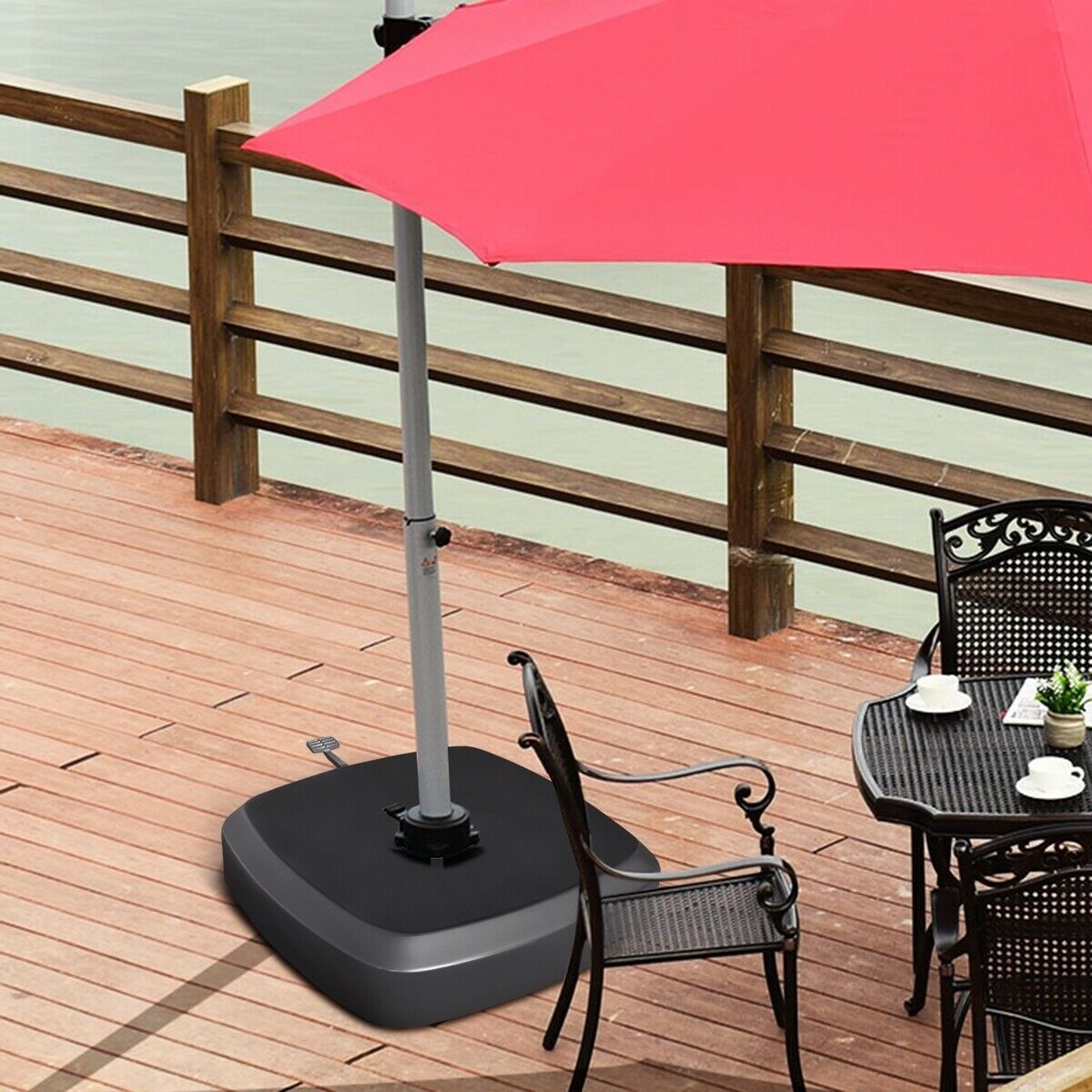 Patio Cantilever Offset Umbrella Base with Wheels Other