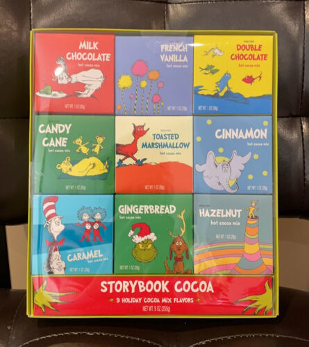 Primary image for Dr Seuss Grinch Storybook Hot Cocoa Holiday Gift Set Holiday Candy Cane Exp 2023