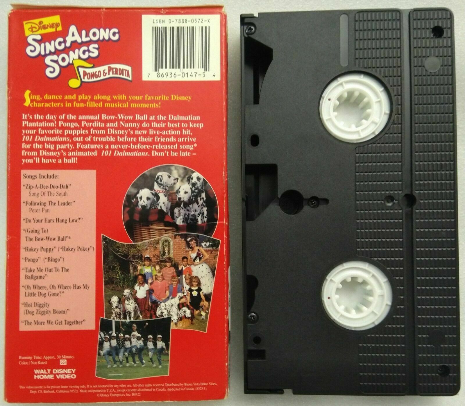 VHS Disneys Sing Along Songs - 101 Dalmations: Pongo & Perdita (VHS ...