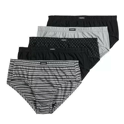 Men's Equipo 5 Pk Low Rise Briefs Cotton Underwear Small 2830 Black