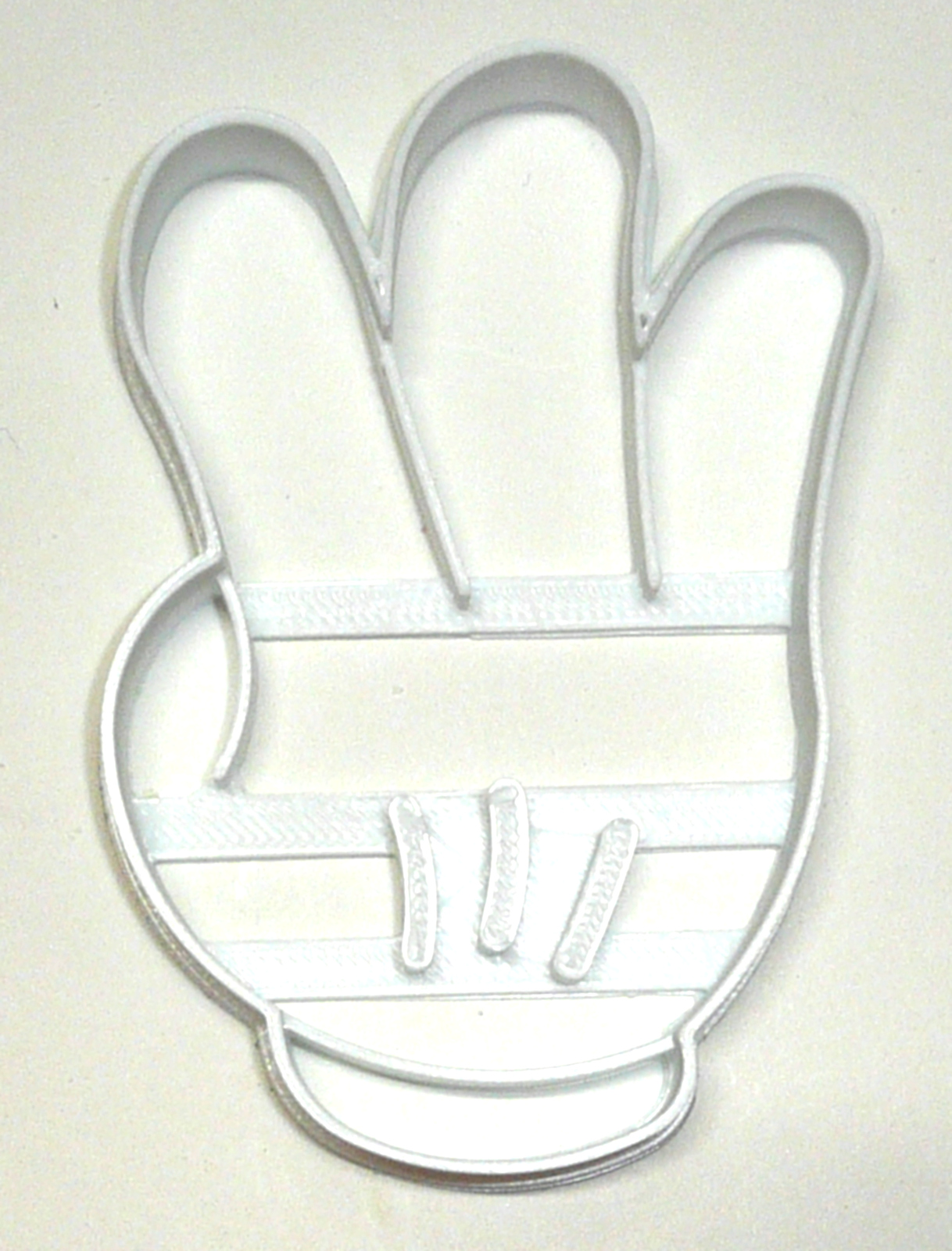 Mickey Mouse Hand Glove Number 3 Three Birthday Cookie Cutter USA PR2878