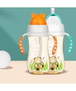 Cartoon Water Bottles For Kids Cartoon Baby Straw Bottle with Handles Mi... - $26.57