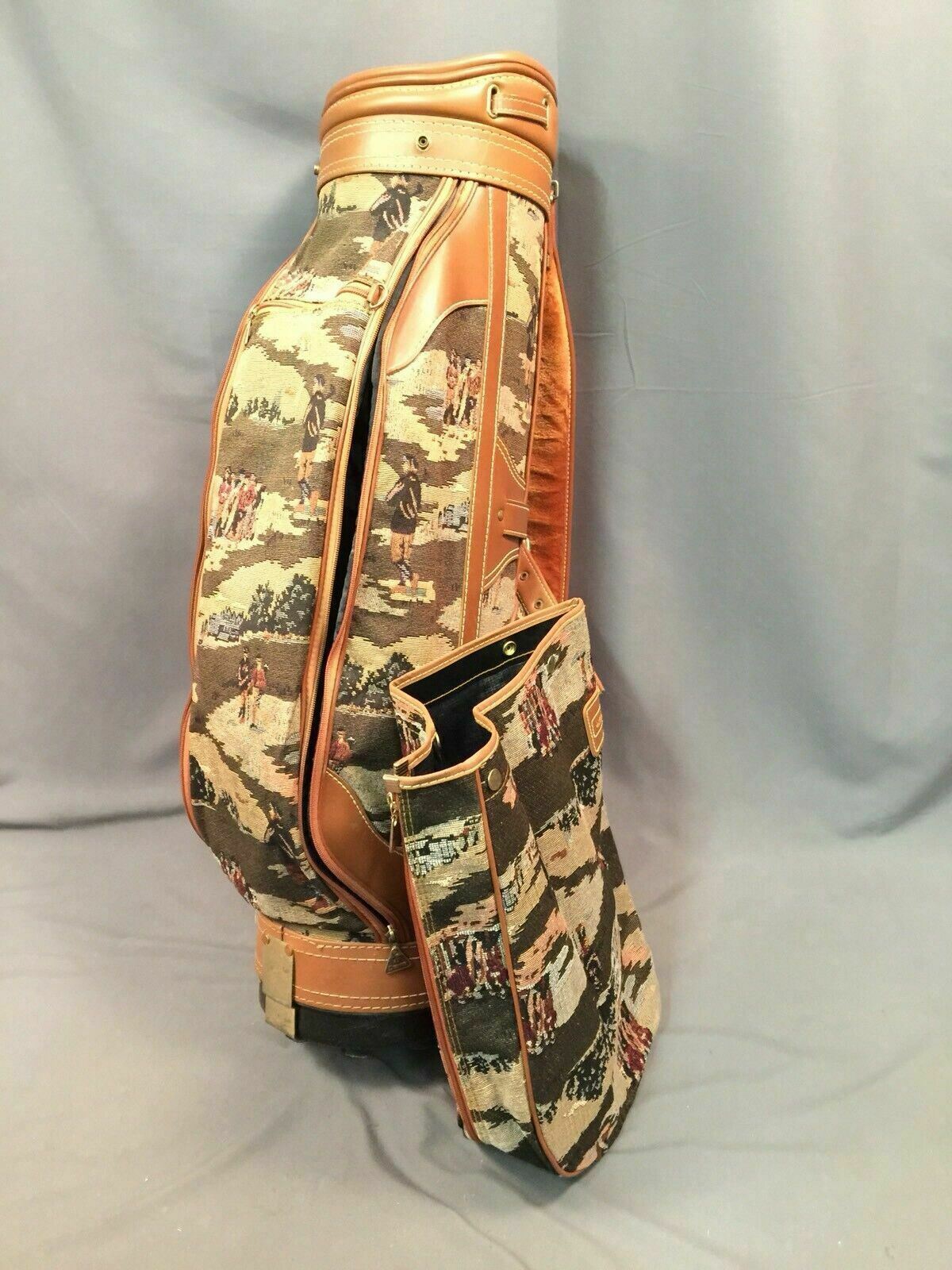 Daiwa Coach Collection Vintage Golf Bag Cart Tapestry Design Travel