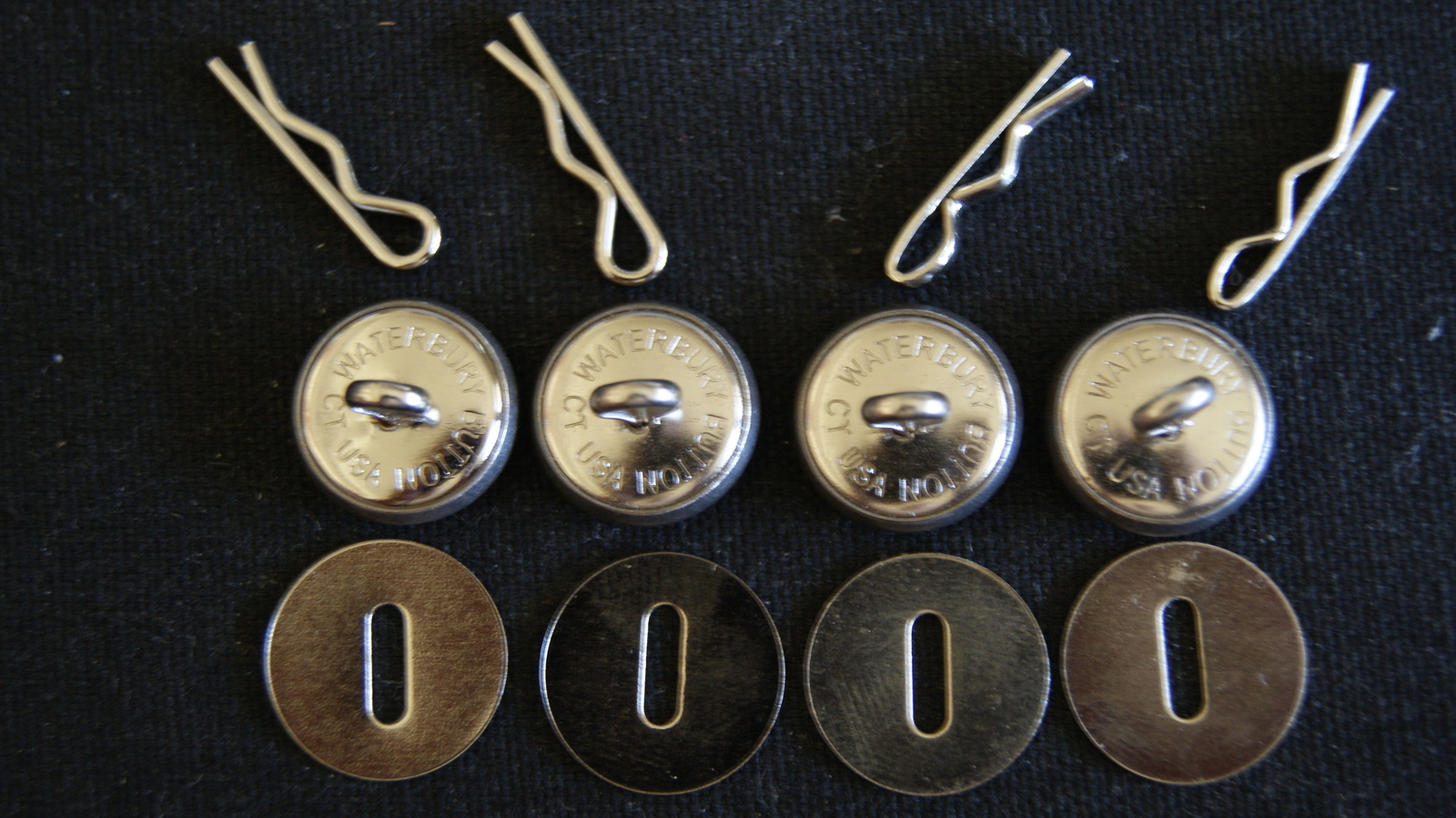 Los Angeles Police,Police Shirt buttons, set of 4 Silver Oxide.Made by