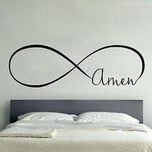Amen Infinity Love Wall Art Decal Quote Words Lettering Home Decor Diy - $8.86