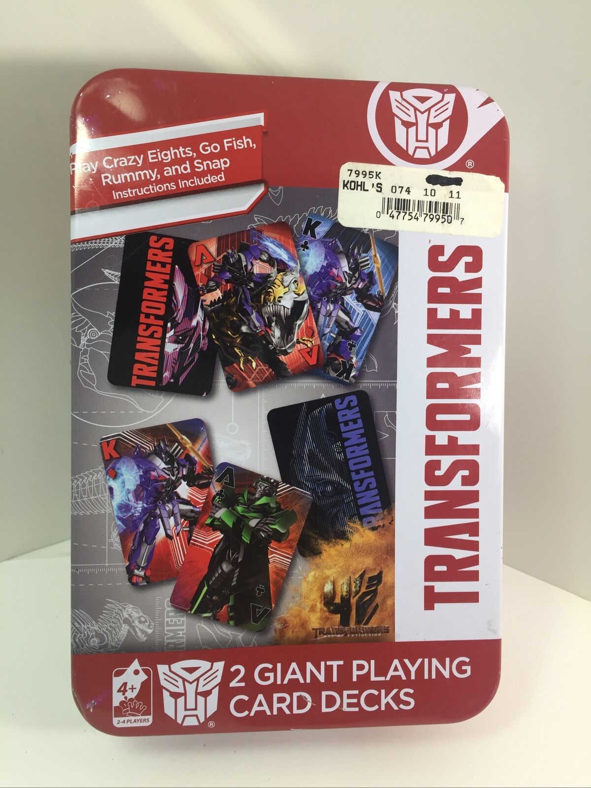 Genuine Original OEM Transformers 2 Giant Decks of Playing Cards - Paper