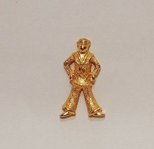 Sailor Gold Tone Figure Brooch Pin  Vintage Signed MONET 1" - $24.99