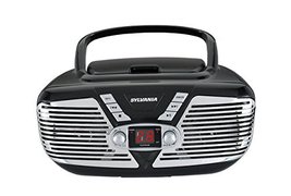 Sylvania Retro Style Portable CD Boombox with AM/FM Radio- Top Loading C... - $57.93