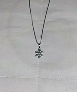 Sterling Silver 925 SNOWFLAKE with Opal Pendant Necklace 18&quot; Chain - $23.38