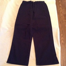 Size 14 Husky George uniform pants black flat front adjustable waist boys - $16.99