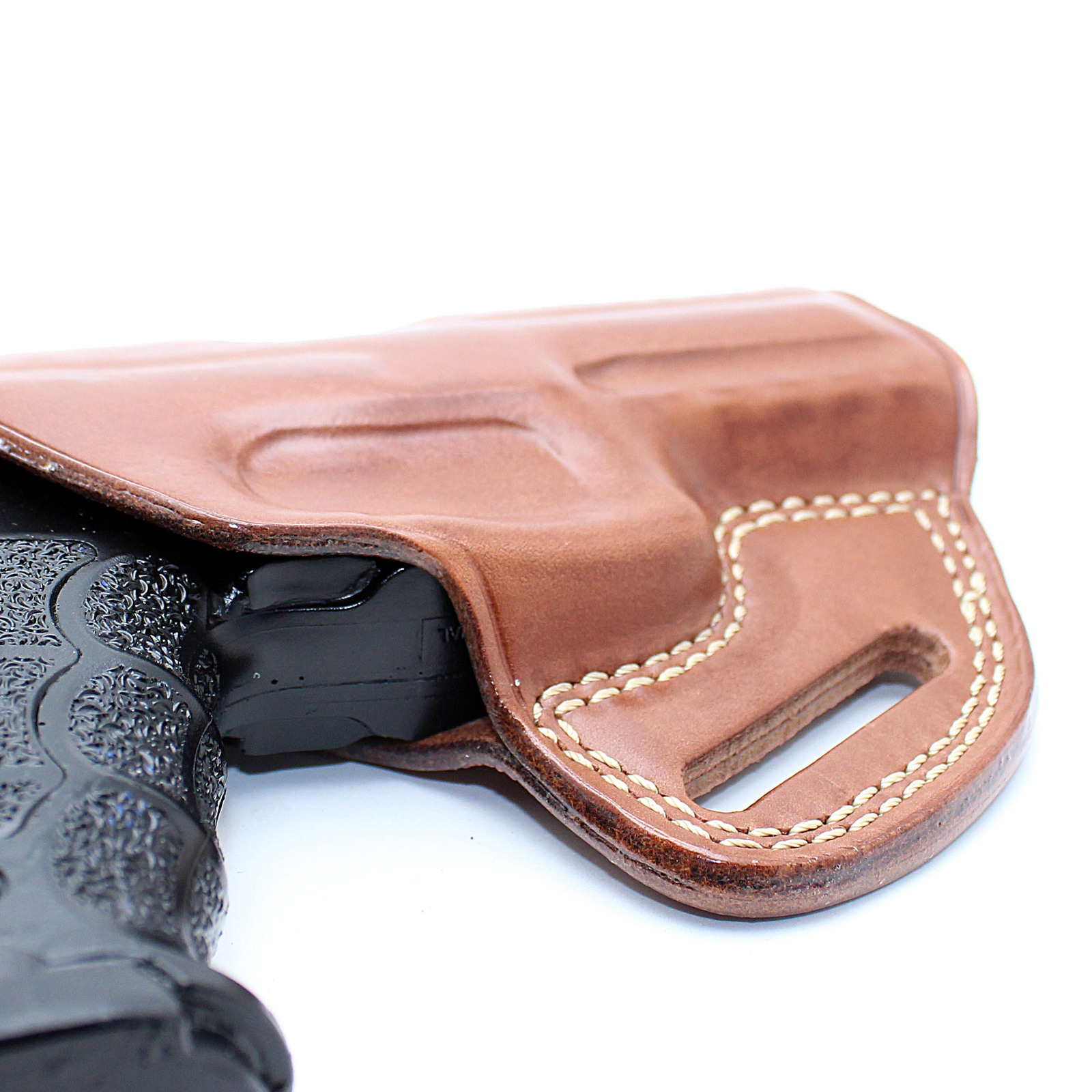 Premium Leather OWB Pancake Holster With Open Top Fits H&K VP9SK 3.39