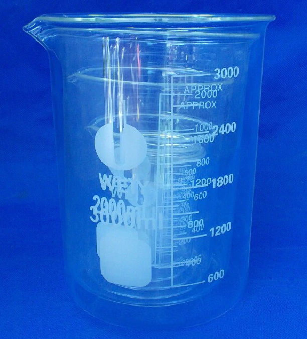 Glass Beaker Set Chemistry Borosilicate Breakers Clear Laboratory