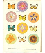 Current Decorative Seals Butterflies &amp; Flowers 24 Seals/Stickers Vintage... - $4.47