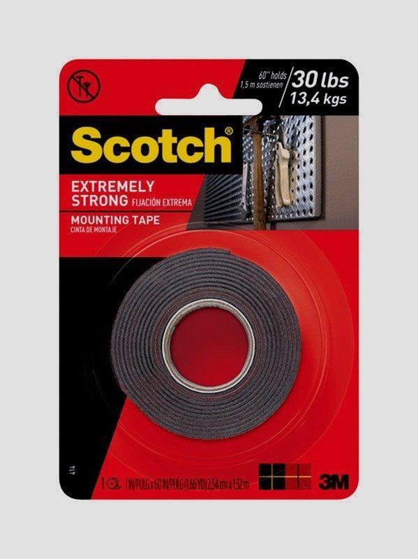 SCOTCH MOUNTING TAPE Holds 30 lbs Double Sided Hang EXTREMELY STRONG 1W x 60L