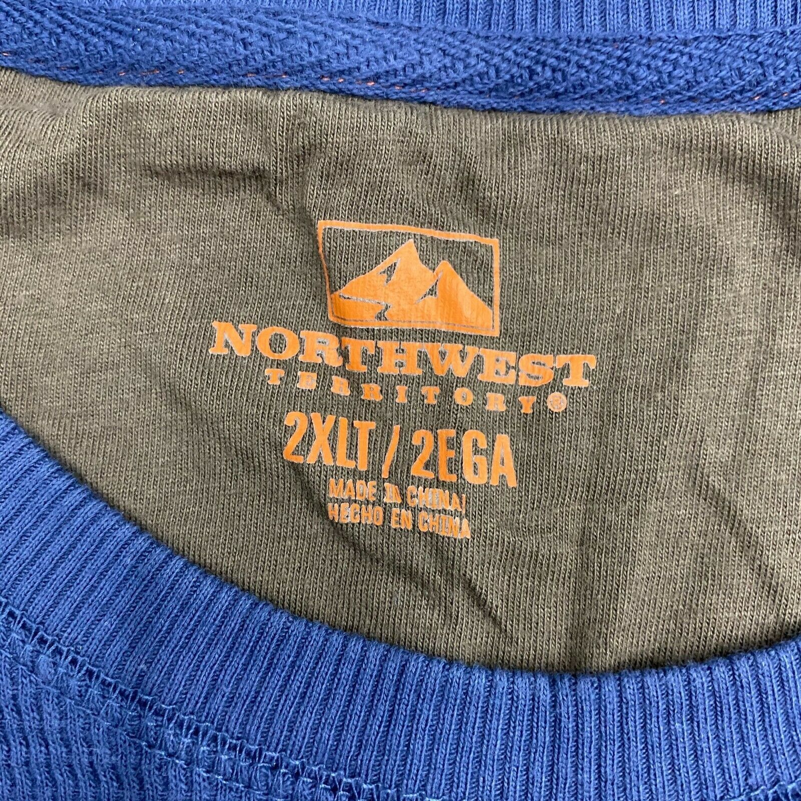 Northwest Territory Shirt Mens XXLT Blue Mountain Long Sleeve Casual ...