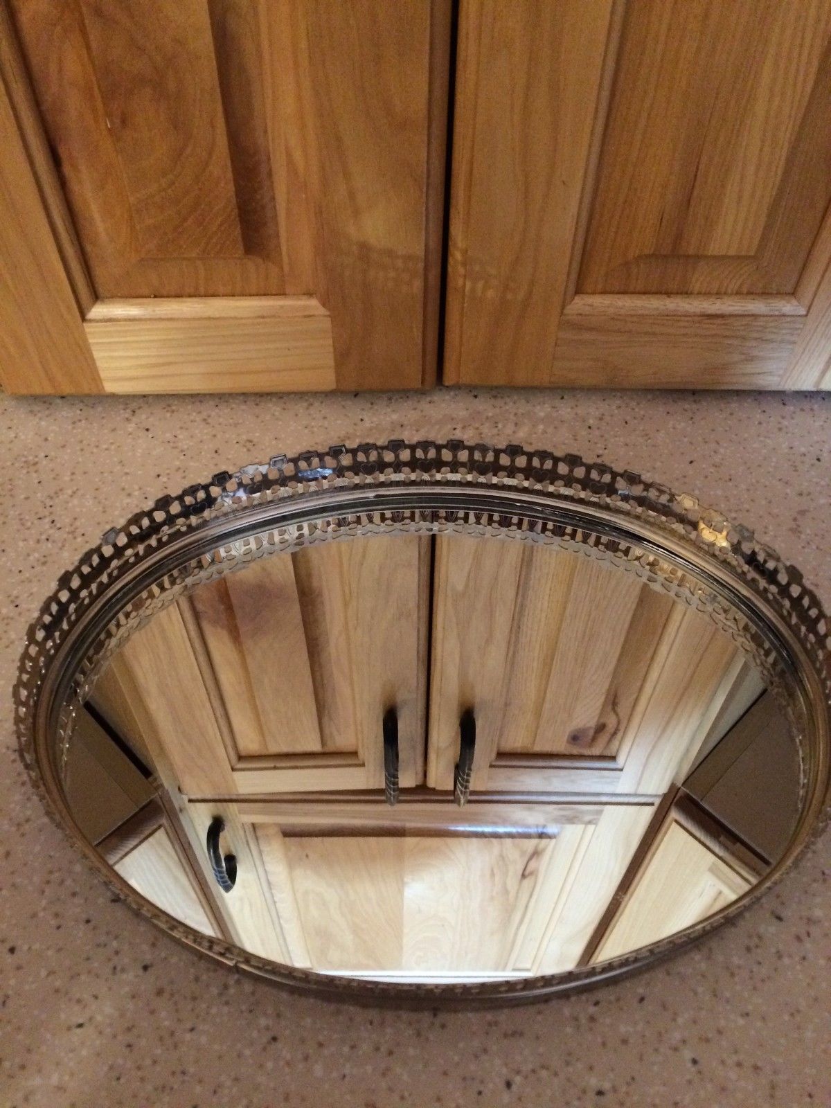 Oval Silver Vanity Mirror Tray And Similar Items Oval Silver Vanity Mirror Tray