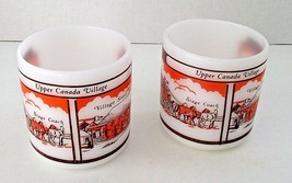 Federal Glass Stage Coach Store Upper Canada Village Mug Vintage Lot 2 Cups - $19.79