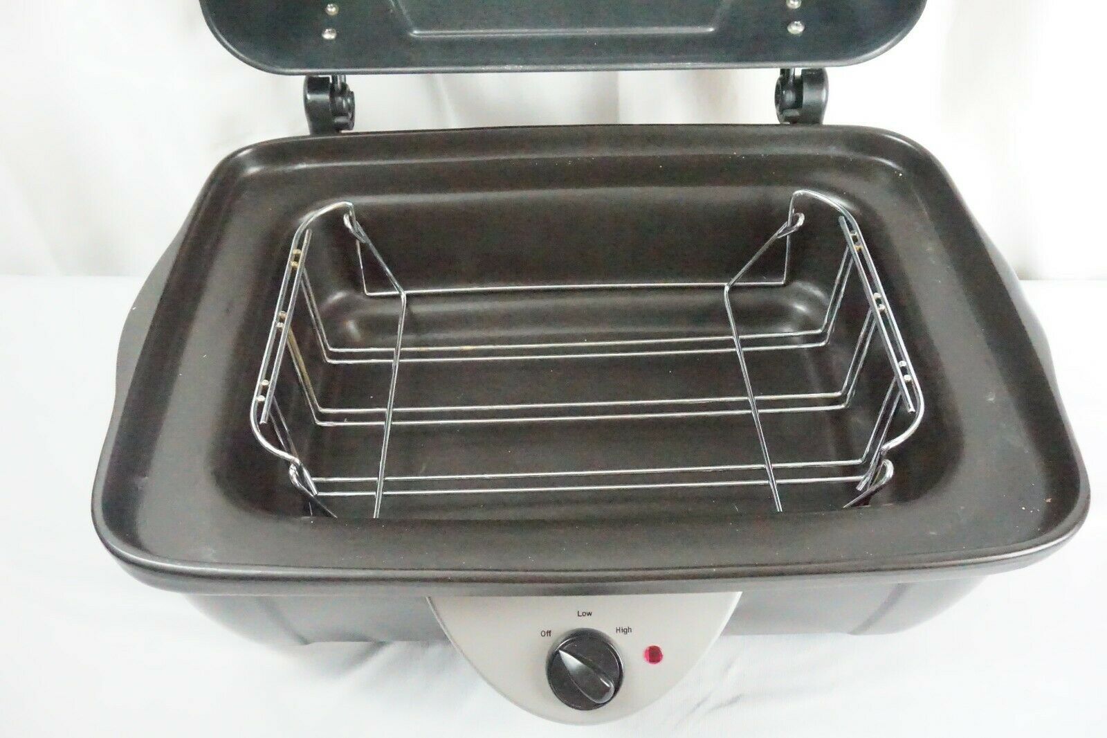 RIVAL Crock Pot BBQ Pit Indoor Countertop Slow Roaster Meat Cooker