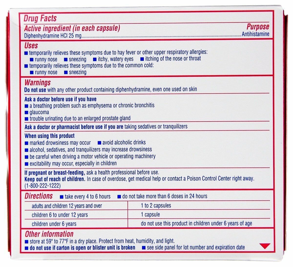BENADRYL Allergy Liqui Gels Diphenhydramine HCI ANTIHISTAMINE Liquid