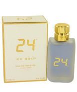 24 Ice Gold Eau De Toilette Spray 3.4 Oz For Men  - $75.69