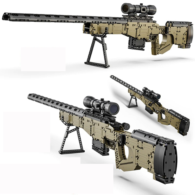 Sniper Rifle 979 Pcs Gun Building Blocks Police Military Weapon Bricks Set Toys