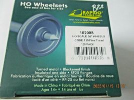 Rapido # 102088 Wheels Metal 36" (Code110) 100 Axles per Pack, HO Scale image 4
