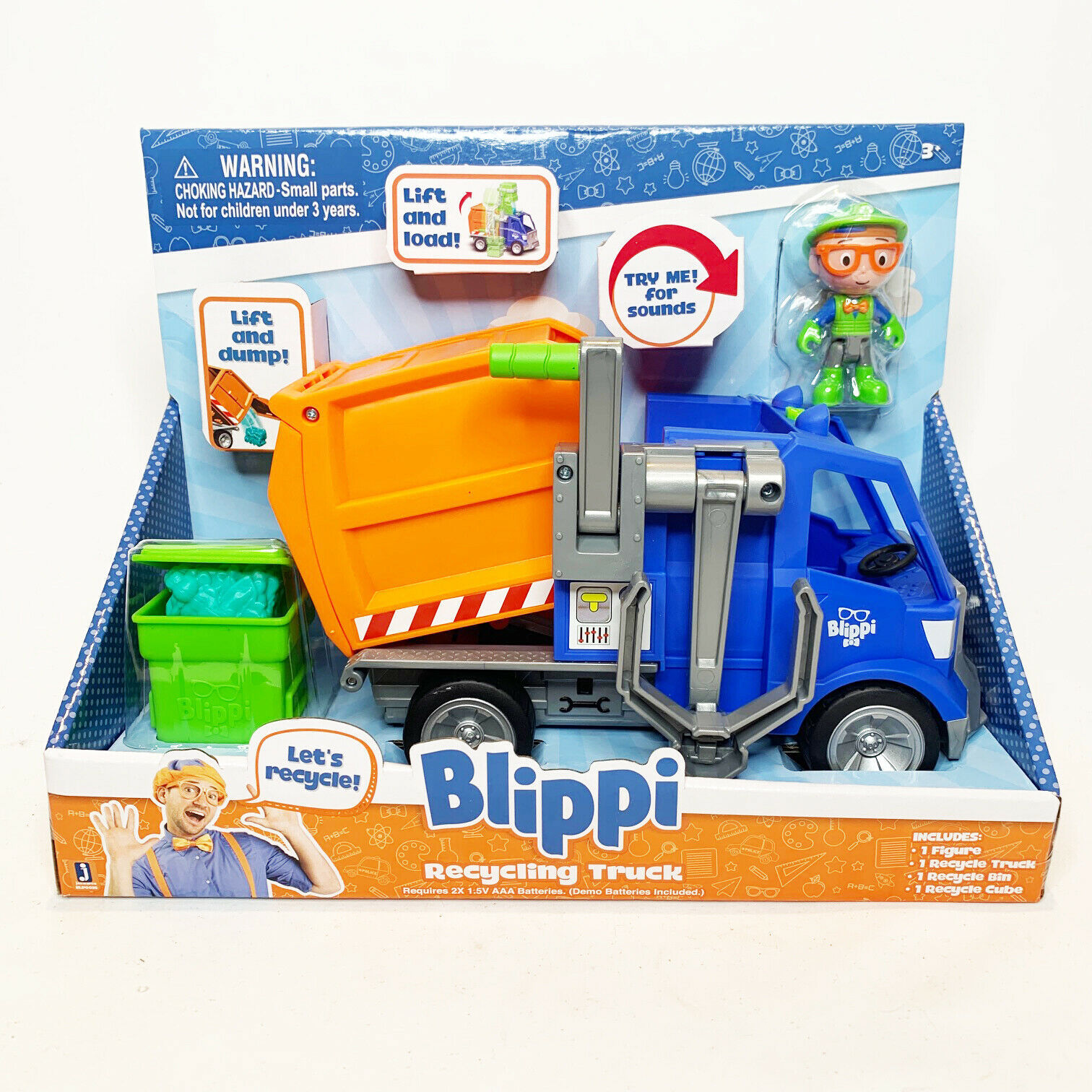 BLIPPI Talking Recycling Truck Garbage Recycle Vehicle New Release Gift ...