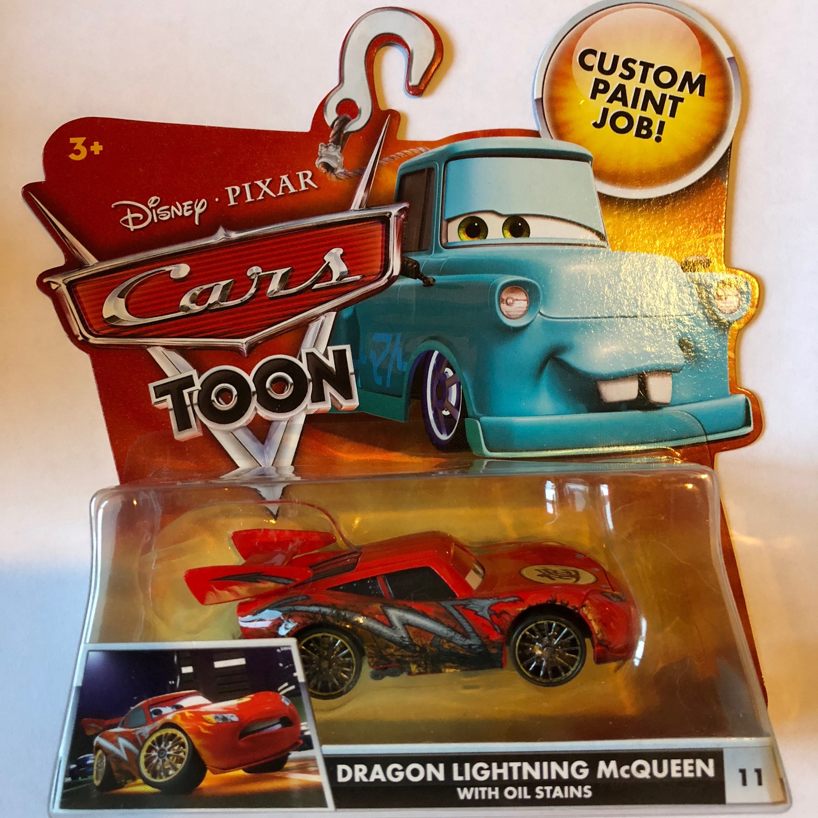 Cars Toon Single Dragon Lightning McQueen with Oil Stains - Toys & Hobbies