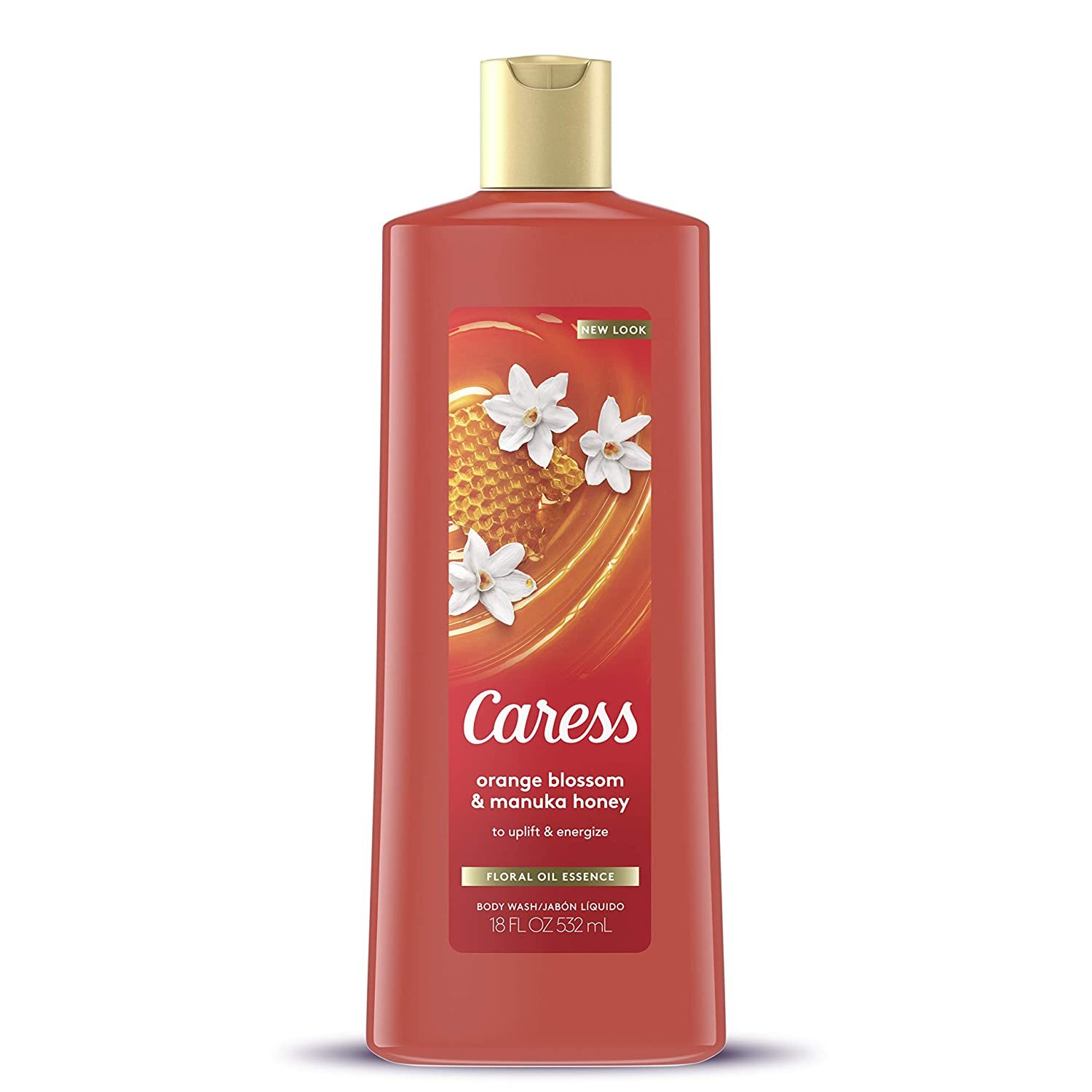 New CARESS Orange Blossom & Manuka Honey Uplift & Energize Body Wash 18 oz