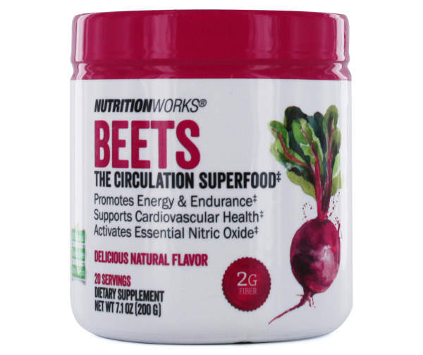 Nutrition Works Beets Superfood Powder Drink Mix for Energy and Endurance, 7.1 O