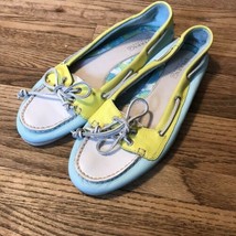 SPERRY TOP-SIDER Blue &amp; Yellow BOAT SHOES US SIZE 8 M - $20.00
