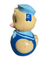 Vintage Musical Roly Poly Duck Duckie 7.5" Tall Weeble Wobble Sailor Suit image 6