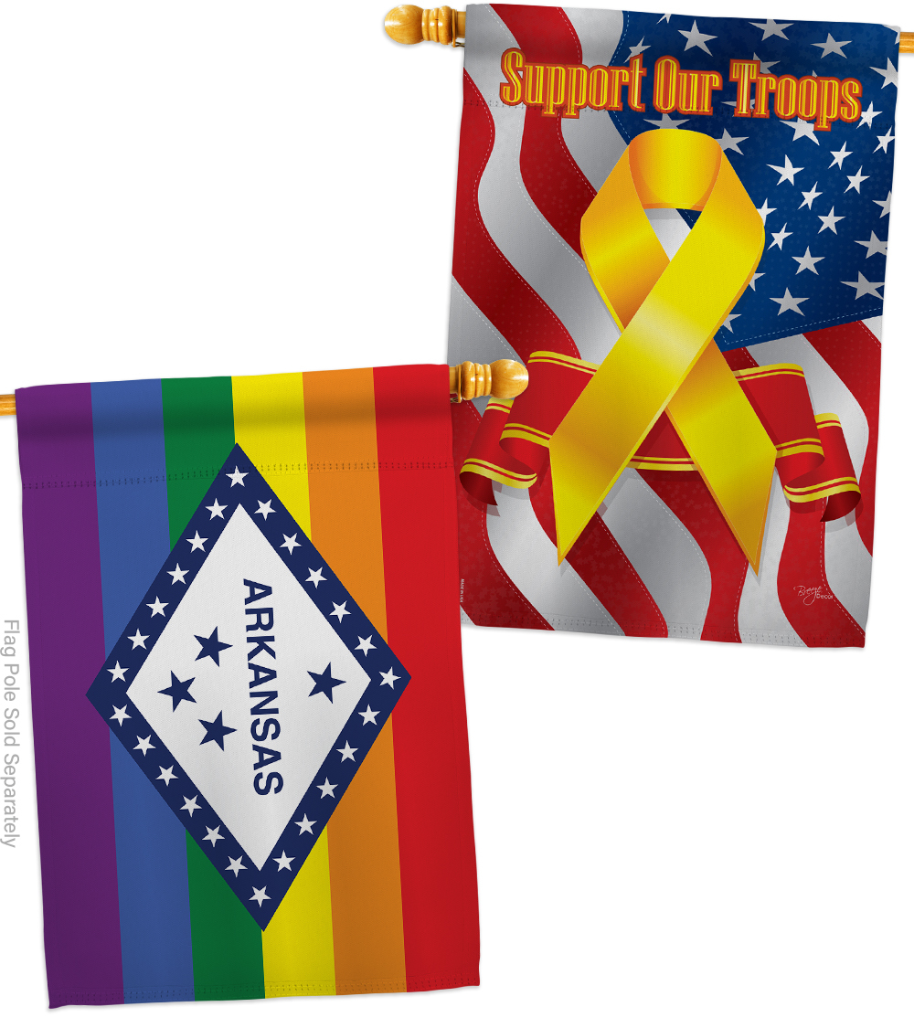 Arkansas Pride - Impressions Decorative Support Our Troops House Flags ...