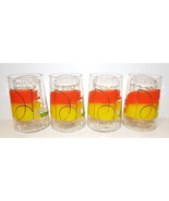 SET OF 4 ANTHROPOLOGIE ART DECO PAINTED MONOGRAM D INITIAL 4 1/2&quot; GLASS ... - $44.54