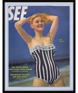 VINTAGE Jan 1949 See Magazine Framed 11x14 Cover Display Lynn Dalton - $59.39