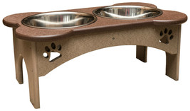 15&quot; LARGE DOG FEEDER Elevated Vinyl Station in Custom Colors Amish USA H... - $149.97+