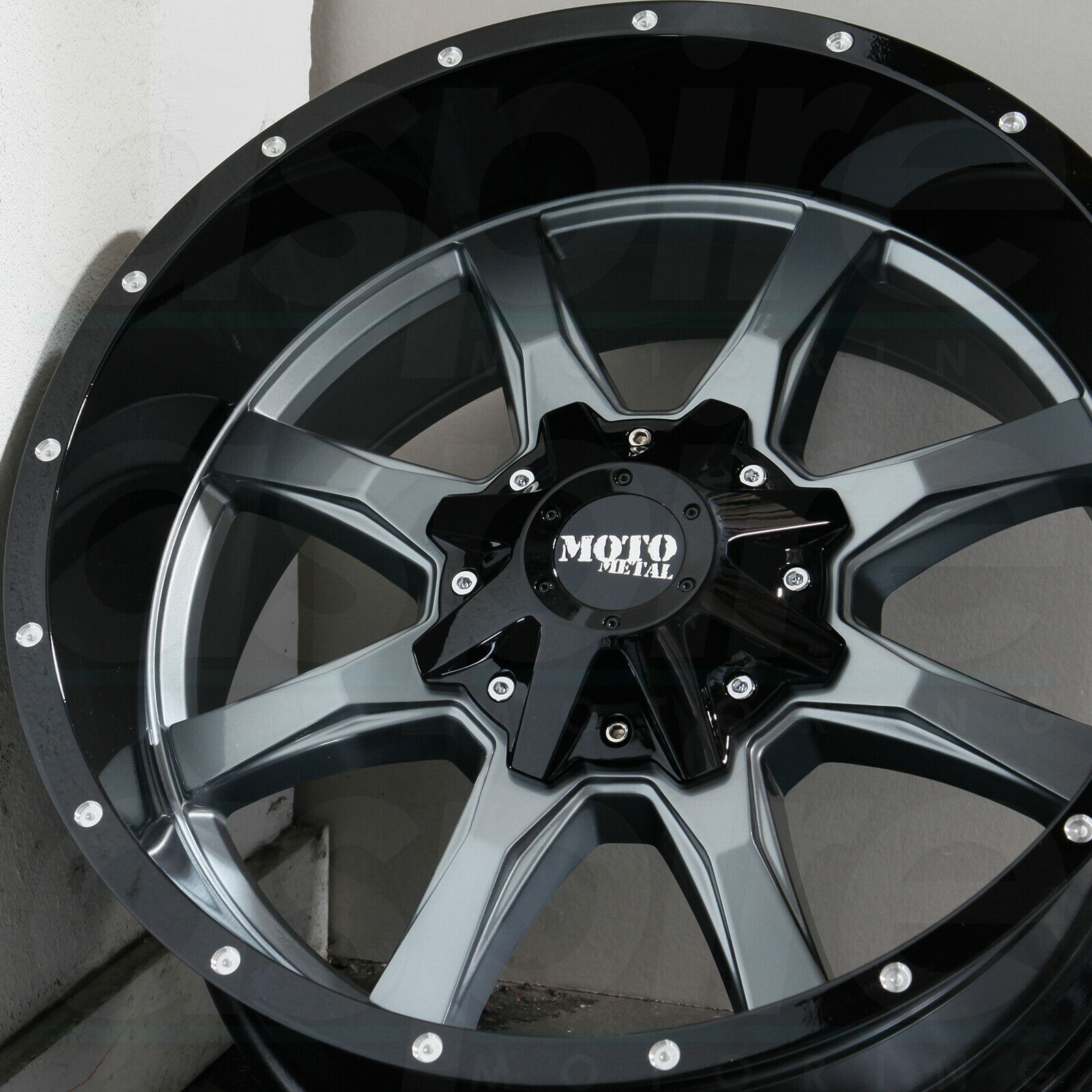 18x9 Moto Metal MO970 8x180 18 Gunmetal Black Wheels Rims Set(4) - Wheels