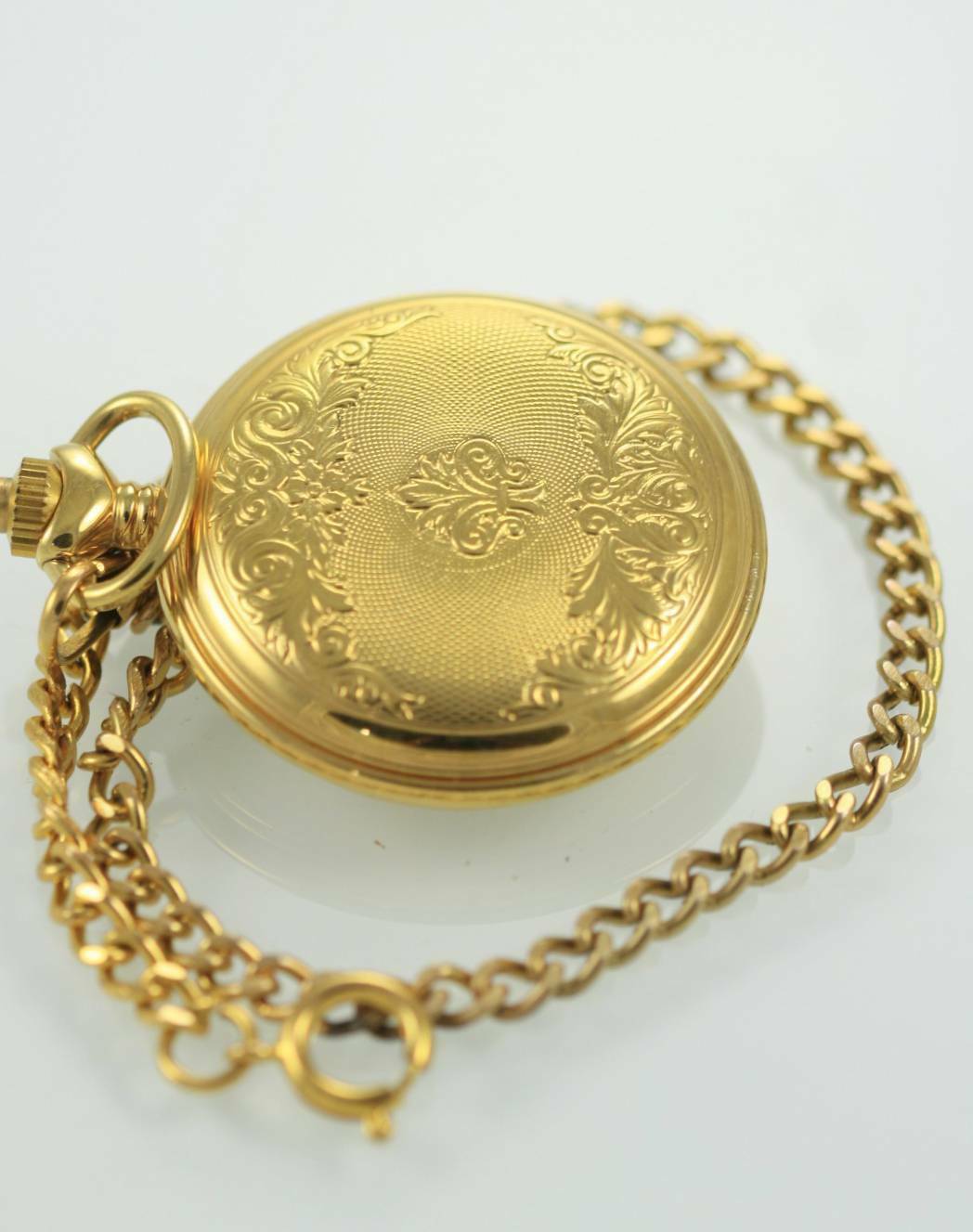 Majestron Beige Men's Stainless Gold Deer Buck Easy Read Quartz Pocket